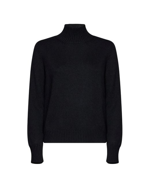 Blanca Vita Black Virgin Wool Sweater