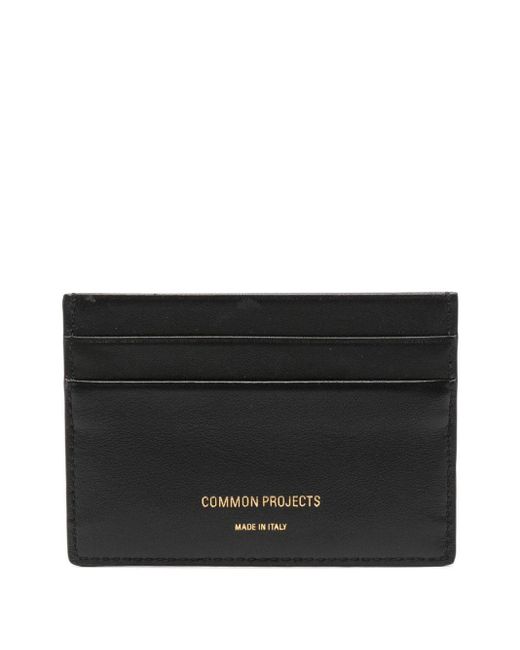 Common Projects Black Logo-stamo Leather Cardholder for men