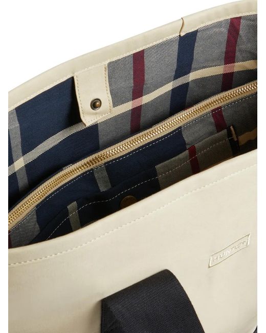 Hunter White Recrafted Tote Bag