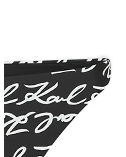 Karl Lagerfeld Black Signature Bikini Bottoms
