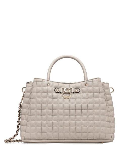 Guess Multicolor Nadira Girlfriend Quilted Chain-Strap Tote Bag