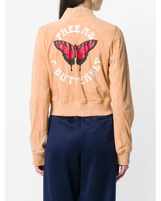 Off-White c/o Virgil Abloh White Free As A Butterfly Bomber Jacket
