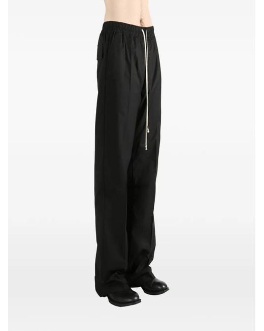 Rick Owens Black Drawstring Trousers for men