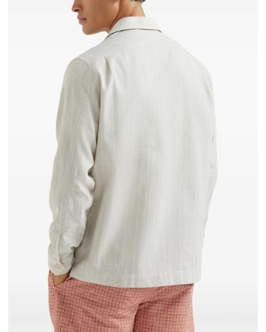 メンズ Brunello Cucinelli ポケット ジャカード シャツ White