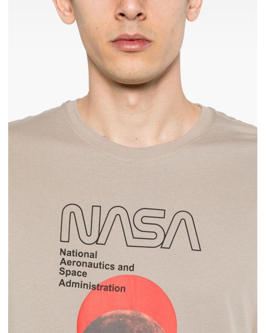 Alpha Industries X Nasa Orbit Katoenen T-shirt in het Gray voor heren
