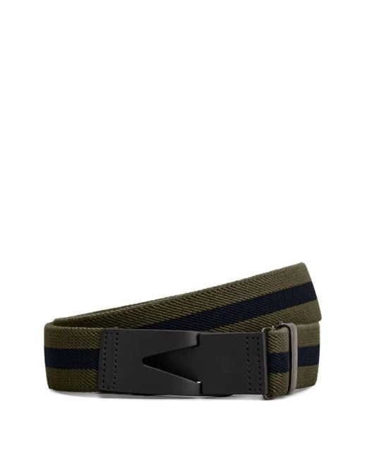 Tod's Black Striped Belt for men