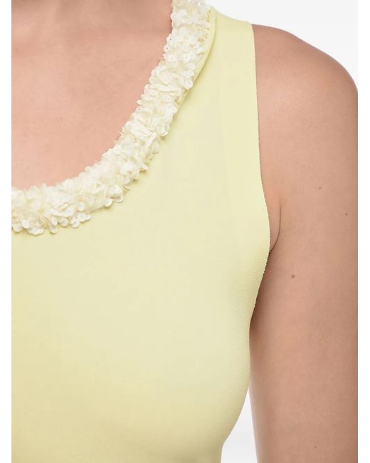 Jil Sander Green Sequin-Embellished Sleeveless Top