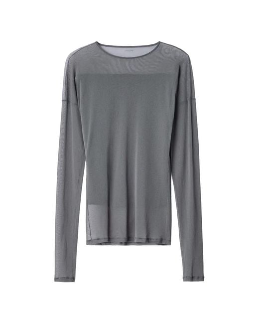Lemaire Gray Long-Sleeve Ballerina-Style Top