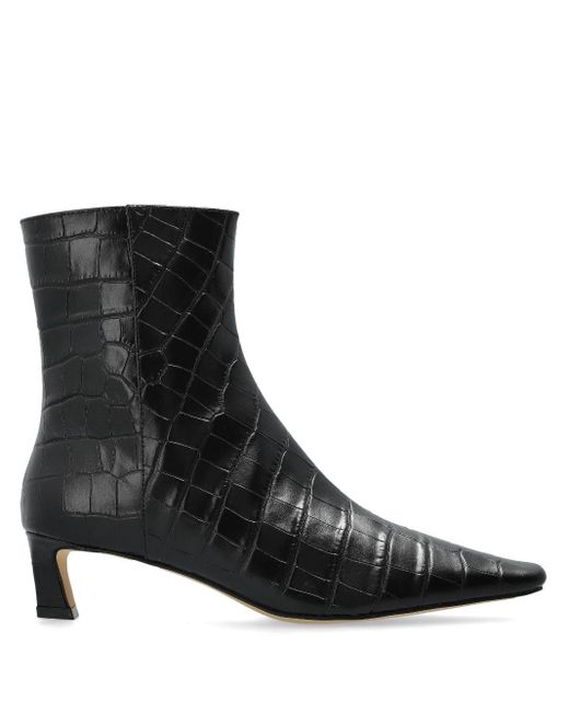 MICHAEL Michael Kors Black 45Mm Cosmo Crocodile-Embossed Boots