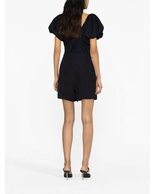 McQueen Black High-Waisted Cargo Shorts