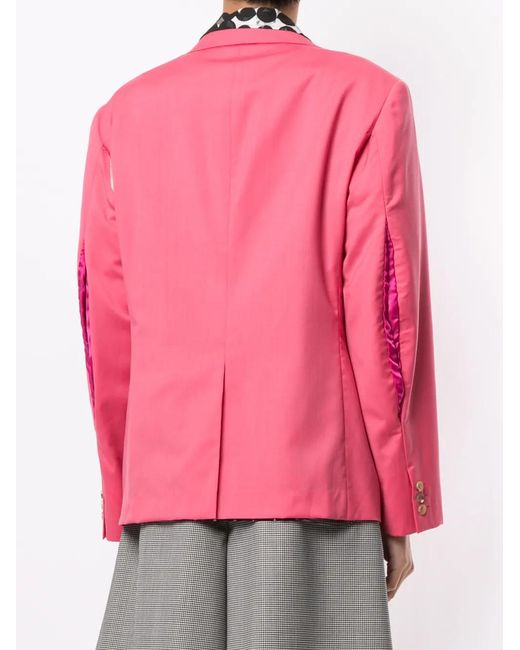 Comme des Garçons Pink Single-Breasted Fitted Blazer for men