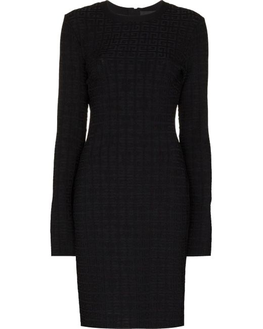 Givenchy Black 4g Pattern Mini Dress