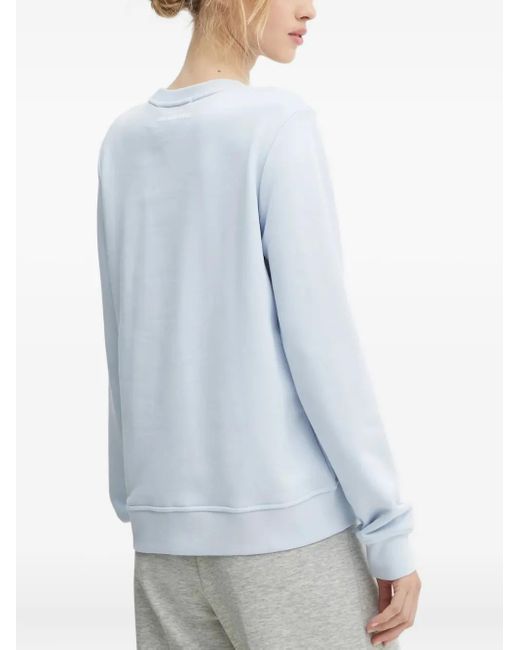 Karl Lagerfeld Blue Sunglasses-Embroidered Sweatshirt