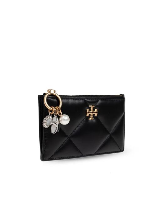 Tory Burch Black Logo-Plaque Card Case