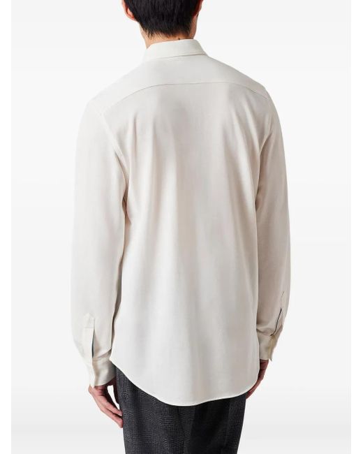 Paul Smith White Long-Sleeve Button-Down Shirt for men