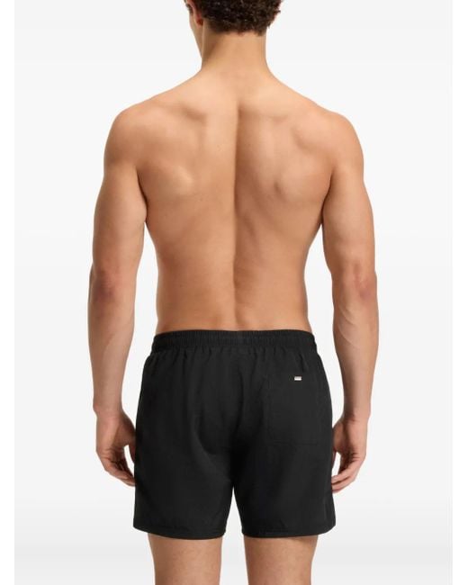 Boss Black Side-Stripe Swim Shorts for men