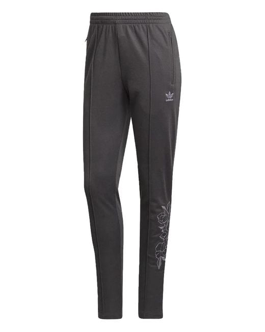 Adidas Gray Superstar Floral Track Pants
