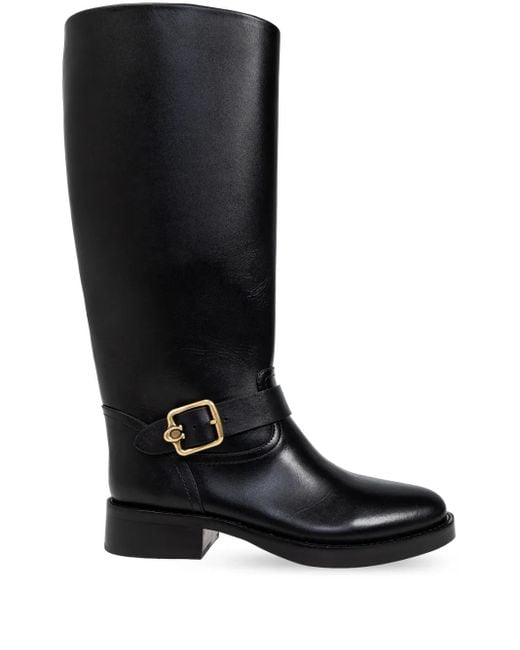 COACH Black Madeline Below The Knee Boots