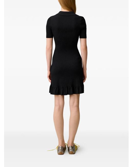 Robe-Polo En Maille À Volants Claudie Pierlot en coloris Black