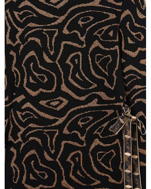 Emilio Pucci Black Labirinto Print Oversized Sweater