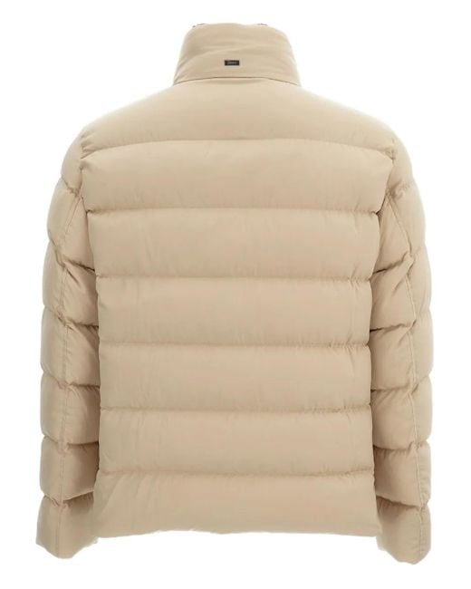 Herno Natural High-Collar Quilted Jacket for men