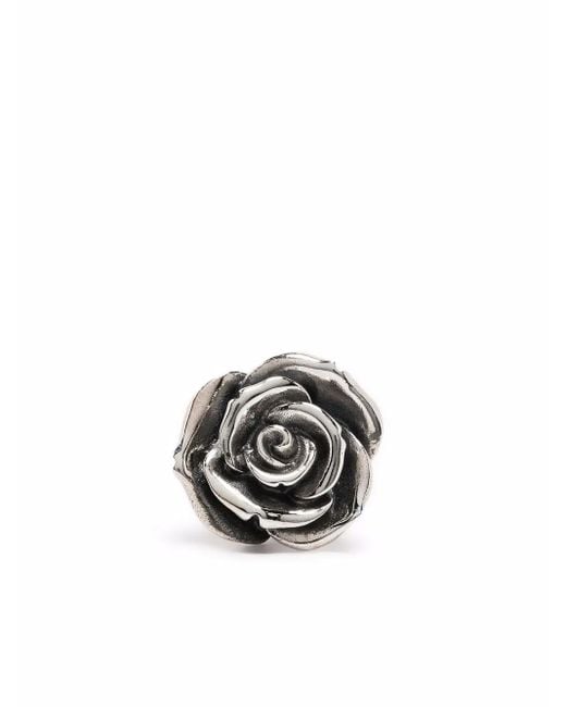 Emanuele Bicocchi Metallic Rose Stud Single Earring