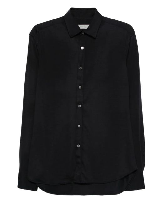 Canali Langärmeliges Hemd in Black für Herren