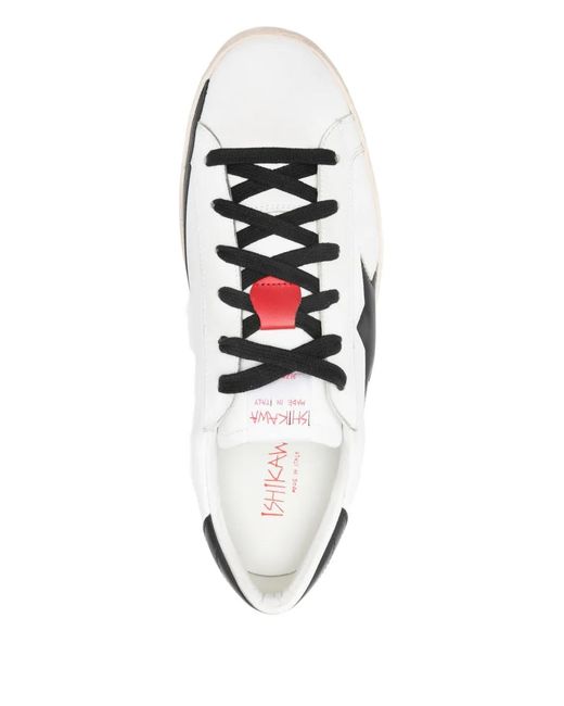 Ishikawa White Leather Sneakers for men