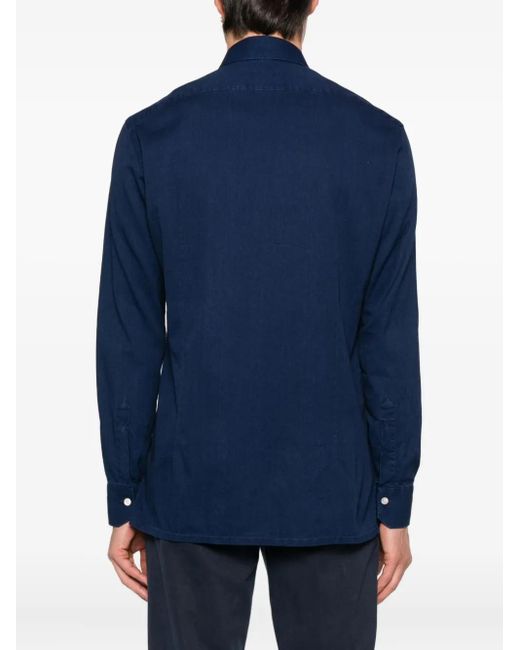 Kiton Langärmeliges Hemd in Blue für Herren