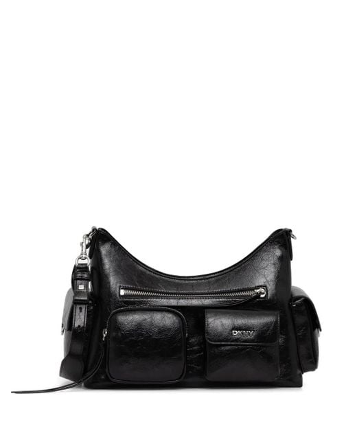DKNY Black Multi-Pocket Shoulder Bag