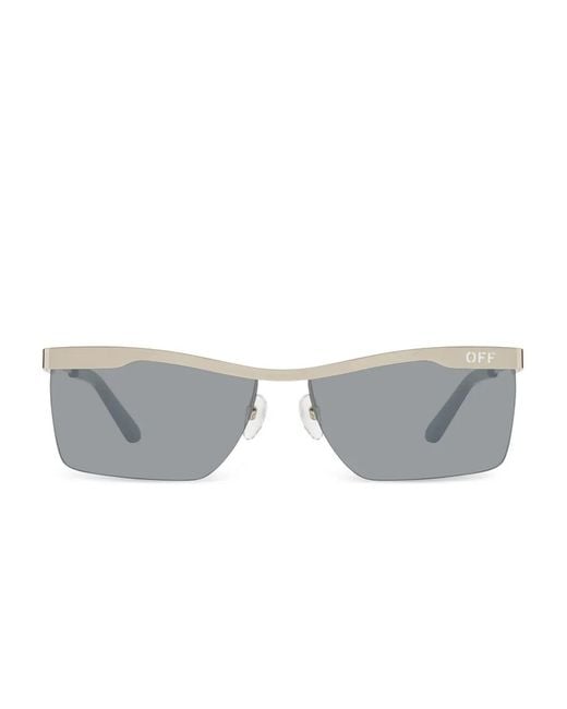 Off-White c/o Virgil Abloh Gray Rimini Rectangle Sunglasses