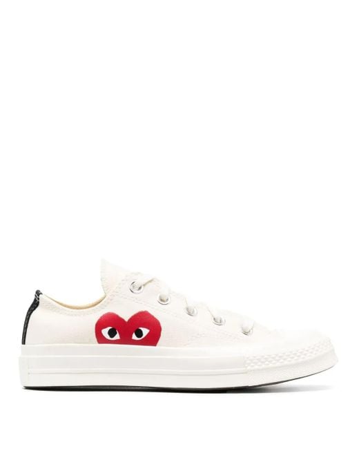 COMME DES GARÇONS PLAY White X Converse Red Heart Chuck Taylor '70 Low Sneakers