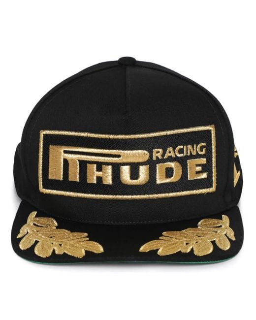 Rhude Black 1St Place Cotton Cap for men