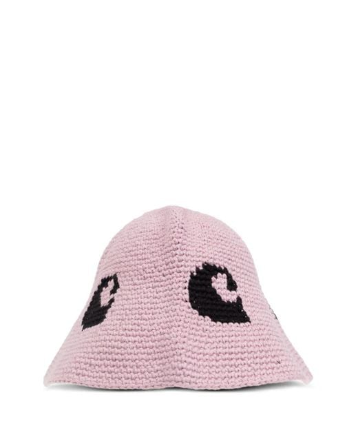 Carhartt Pink Gehäkelter Fischerhut
