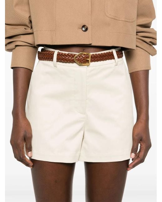 P.A.R.O.S.H. Natural Twill Shorts