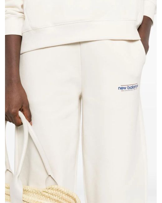 Pantaloni Sportivi Con Logo di New Balance in White