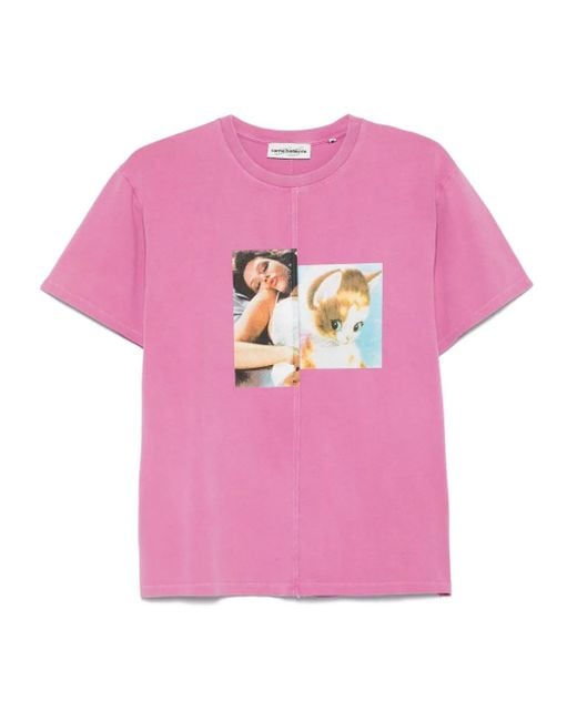 メンズ Carne Bollente Feline Fantasies Tシャツ Pink