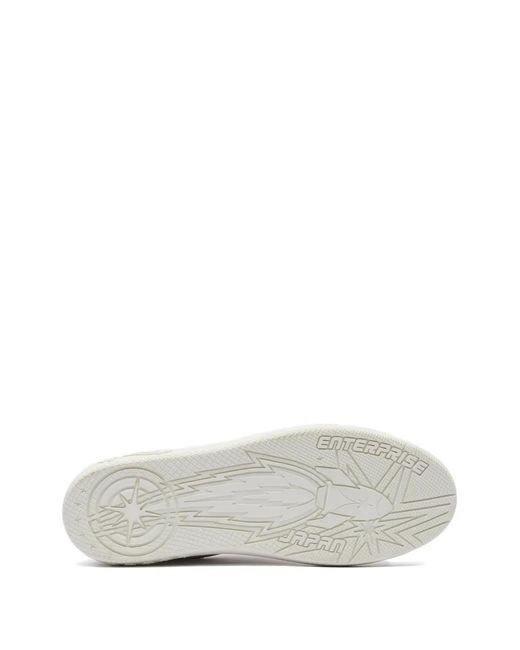 ENTERPRISE JAPAN White Rocket Appliqued Sneakers for men