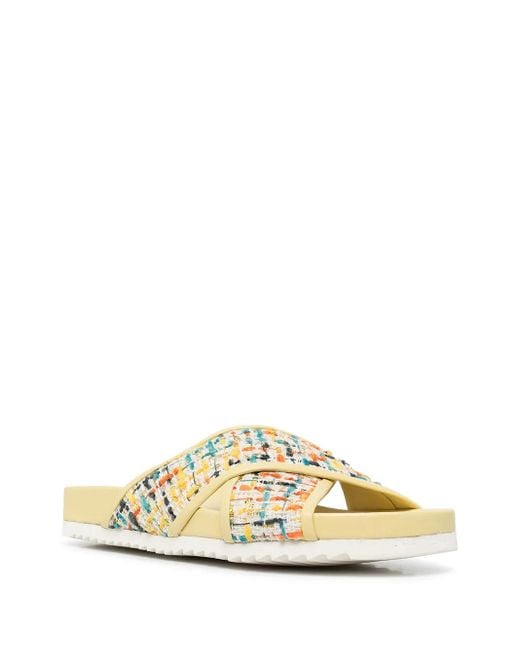 Madison Maison Metallic Crossover Strap Sandals