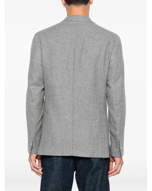 Eleventy Gray Single-Breasted Blazer for men