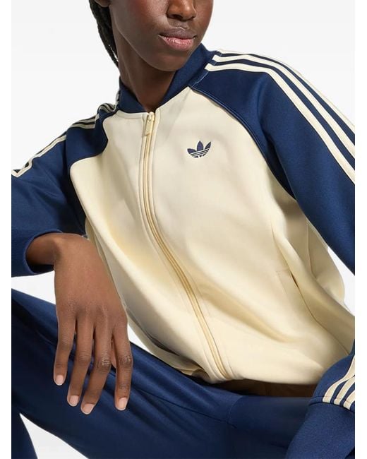 Adidas Blue Classic Side-Stripe Track Jacket