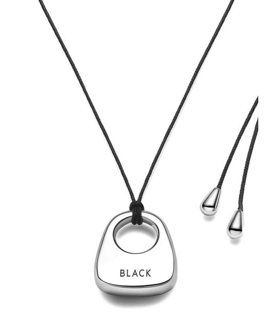 Maria Black Metallic Medium Tote Necklace
