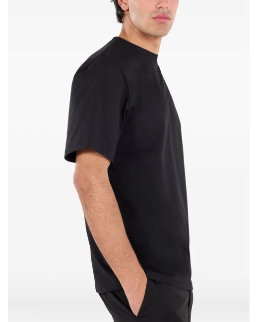 Roberto Cavalli Black Embroidered-Logo T-Shirt for men