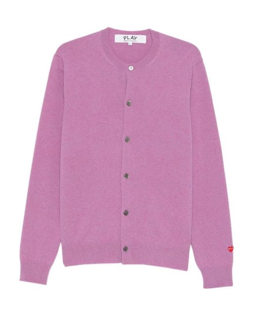 Cardigan À Col Rond COMME DES GARÇONS PLAY pour homme en coloris Purple