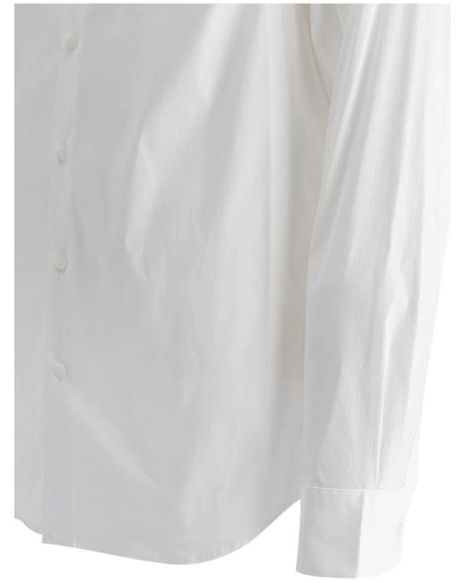Vince Cotton Poplin Shirt in White für Herren