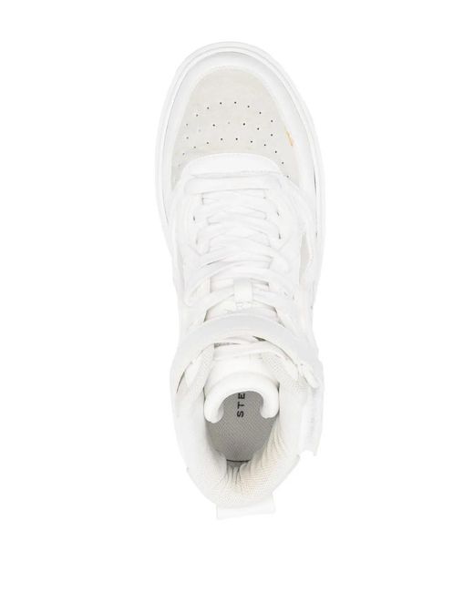 Stella McCartney White Logo Patch Faux Leather Sneakers