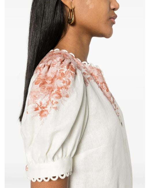 Blusa A Fiori di Twinset in White