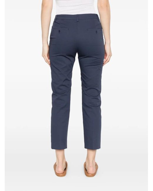 Weekend by Maxmara Blue Cropped Cigarette Trousers