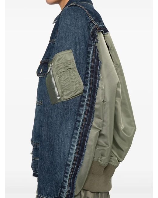Sacai Blue Panelled Denim Jacket