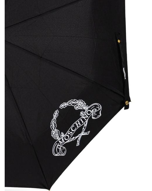 Ombrello Laurel Crown Con Logo di Moschino in Black